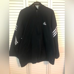 Vintage zip up hoodie black adidas